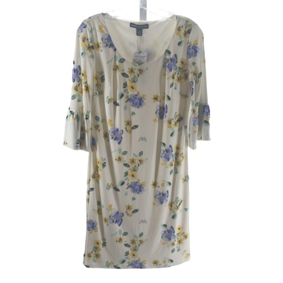 American Living Floral-Print Ruffle-Sleeve Jersey Dress 4 - Picture 2 of 6